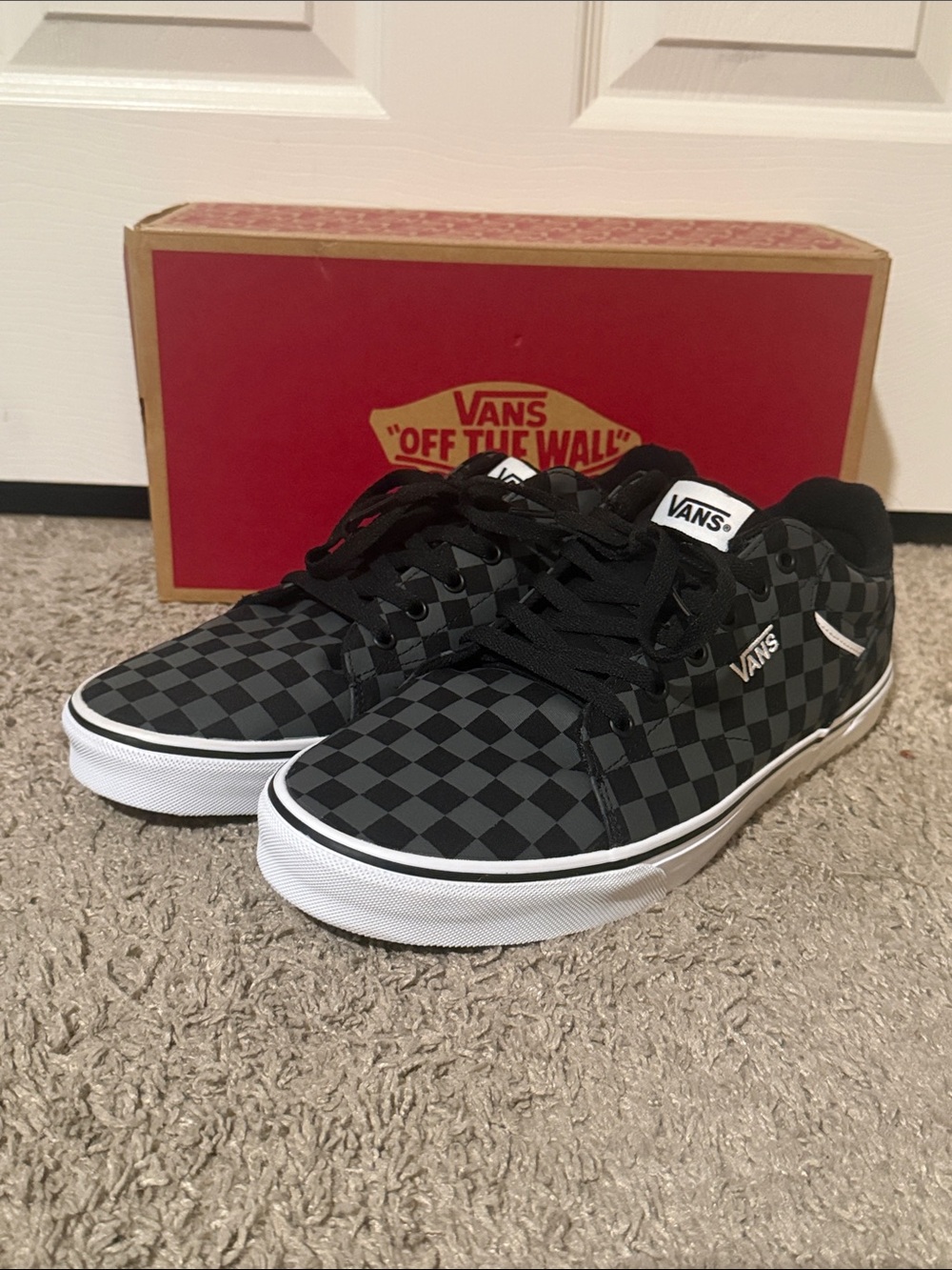 Vans Black & Gray Checkerboard Low-Top Sneakers